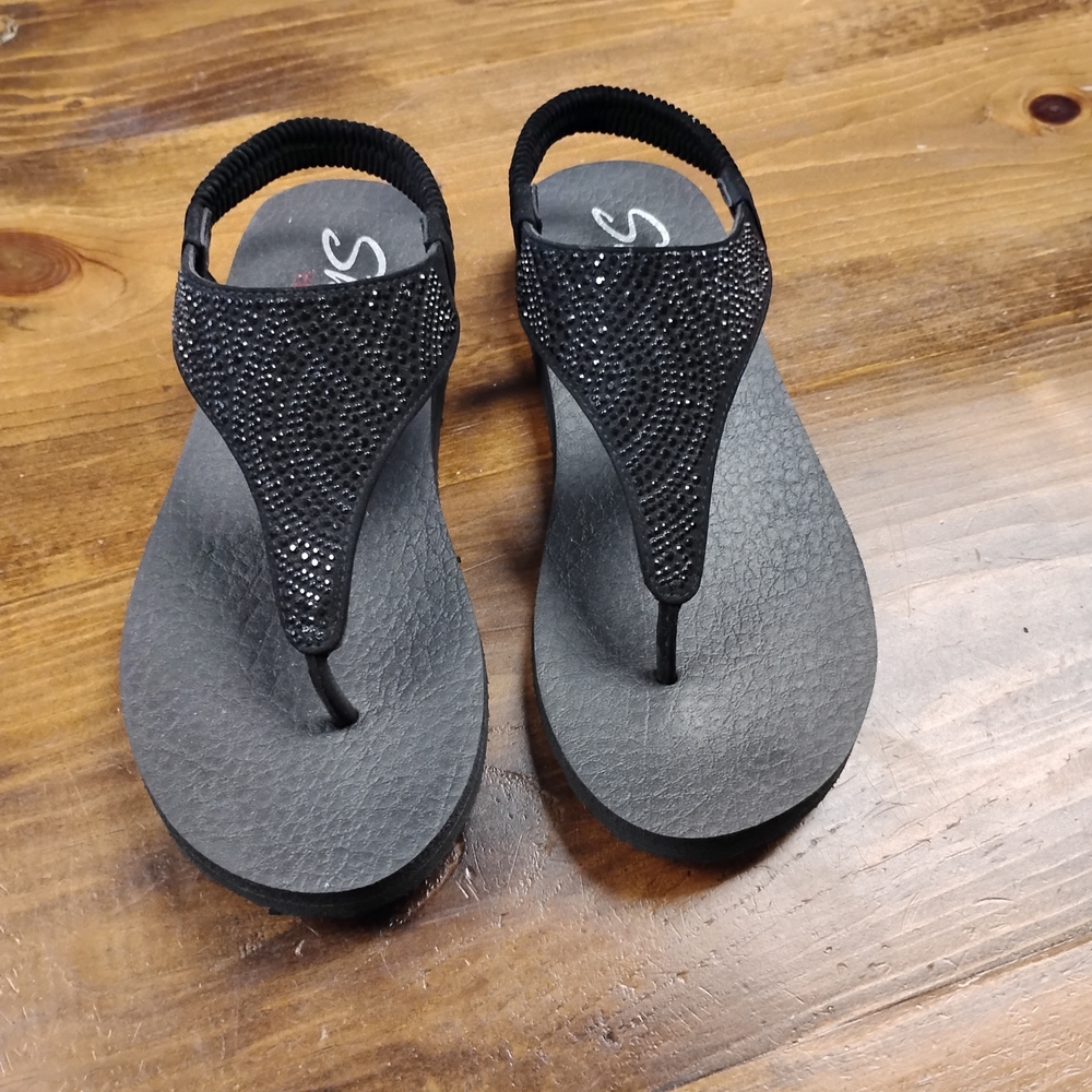 Black Beaded Women's Sandals
